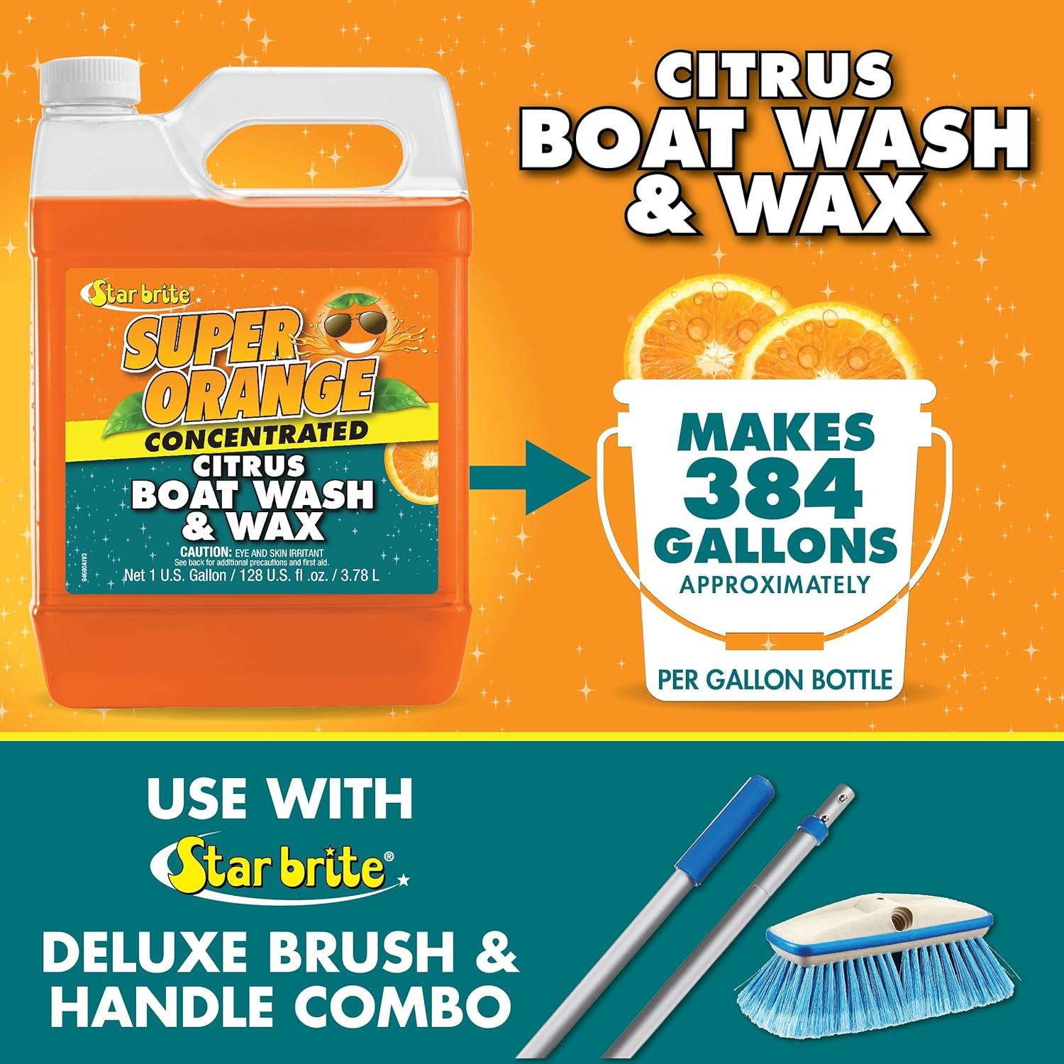 image:imageSTAR BRITE Super Orange Citrus Boat Wash amp Wax Premium Concentrated Formula for Ultimate Shine amp Protection128 oz Gallon