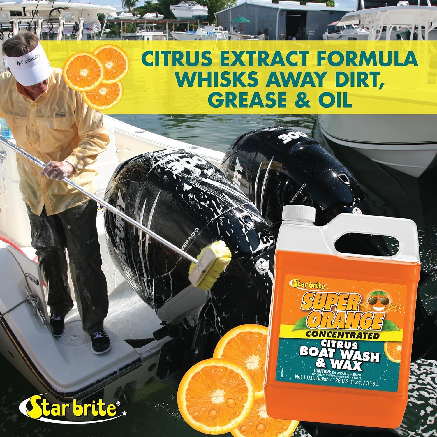 image:imageSTAR BRITE Super Orange Citrus Boat Wash amp Wax Premium Concentrated Formula for Ultimate Shine amp Protection128 oz Gallon