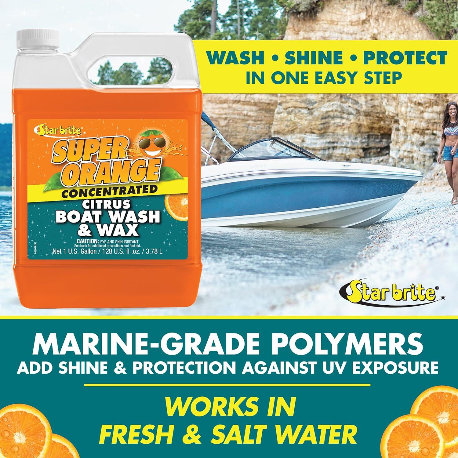 image:imageSTAR BRITE Super Orange Citrus Boat Wash amp Wax Premium Concentrated Formula for Ultimate Shine amp Protection128 oz Gallon