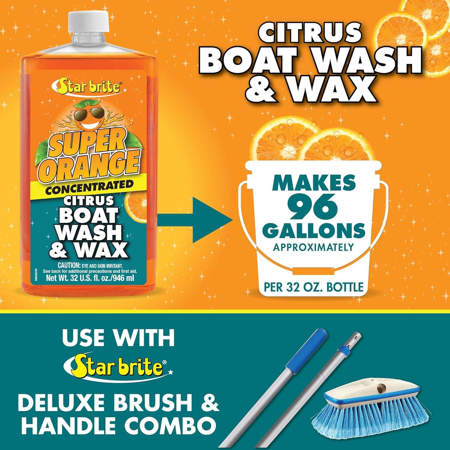 image:imageSTAR BRITE Super Orange Citrus Boat Wash amp Wax Premium Concentrated Formula for Ultimate Shine amp Protection32 oz Quart