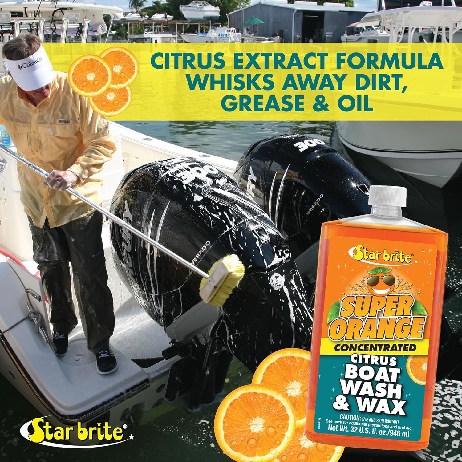 image:imageSTAR BRITE Super Orange Citrus Boat Wash amp Wax Premium Concentrated Formula for Ultimate Shine amp Protection32 oz Quart