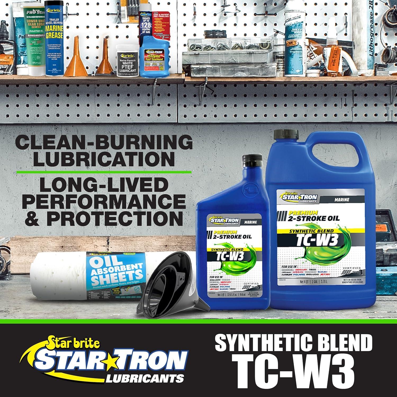 image:imageSTAR BRITE Super Premium 2Cycle Synthetic Blend TCW3 Engine Oil For All Makes amp Models of Outboard Motors amp Personal Watercraft Ideal for High Performance Engines1 Gallon