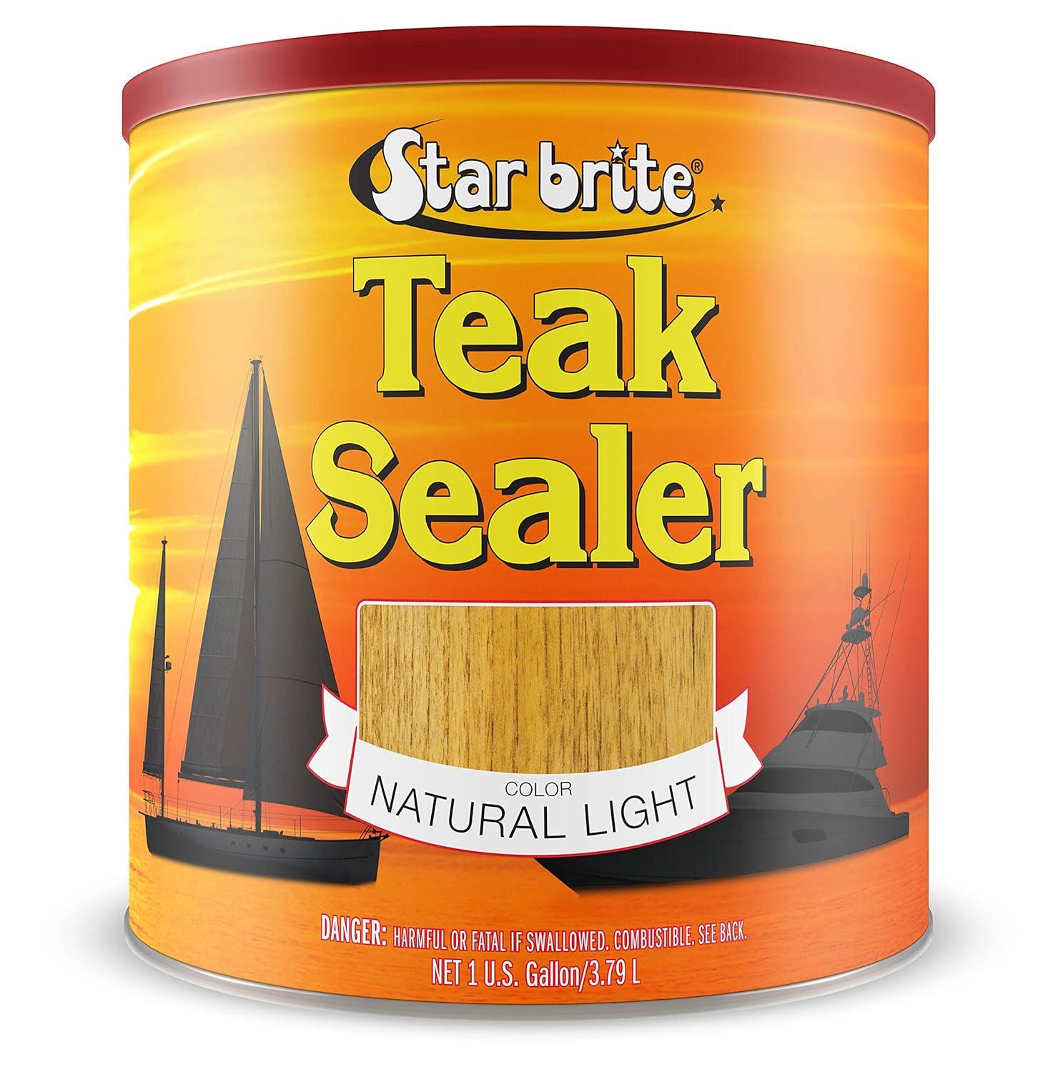 image:imageSTAR BRITE Teak Sealer No Drip No Splash Formula OneCoat Durable Protection for All Fine Woods Perfect for Outdoor Furniture amp Marine Use Classic Teak 32 OZ 088032Natural Light