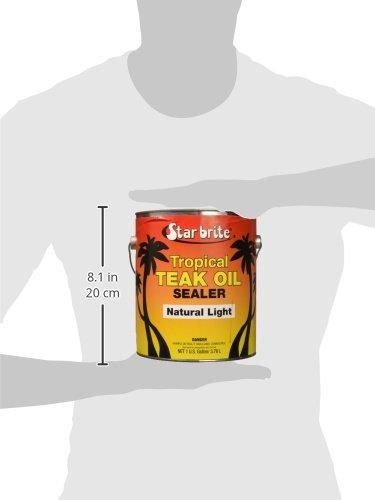 image:imageSTAR BRITE Teak Sealer No Drip No Splash Formula OneCoat Durable Protection for All Fine Woods Perfect for Outdoor Furniture amp Marine Use Classic Teak 32 OZ 088032Natural Light