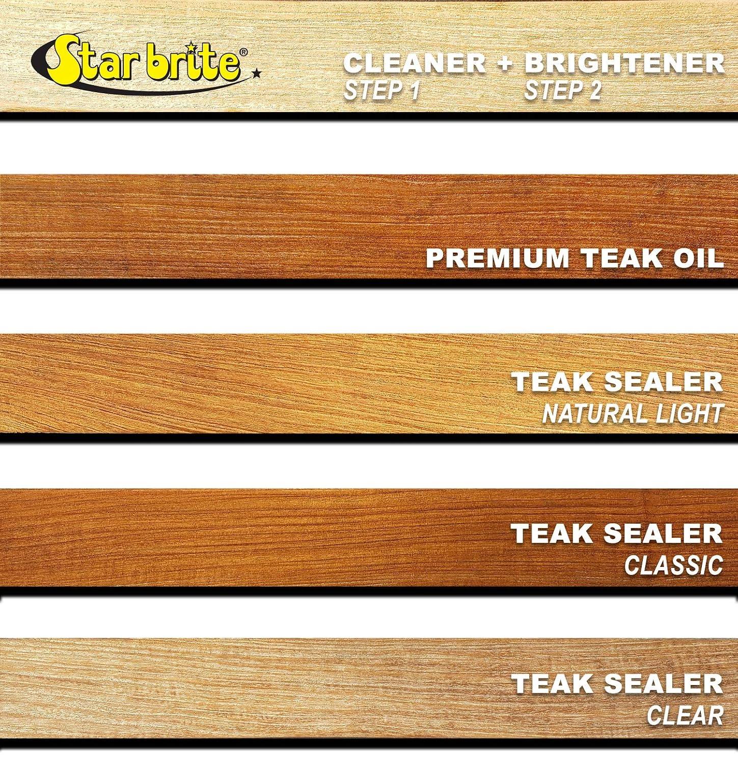 image:imageSTAR BRITE Teak Sealer No Drip No Splash Formula OneCoat Durable Protection for All Fine Woods Perfect for Outdoor Furniture amp Marine Use Classic Teak 32 OZ 088032Classic