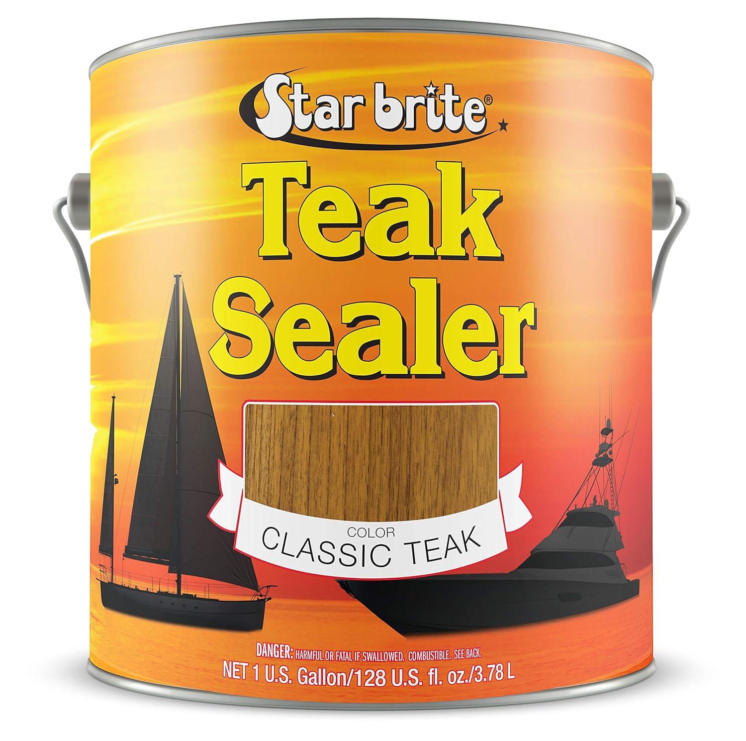 image:imageSTAR BRITE Teak Sealer No Drip No Splash Formula OneCoat Durable Protection for All Fine Woods Perfect for Outdoor Furniture amp Marine Use Classic Teak 32 OZ 088032Classic