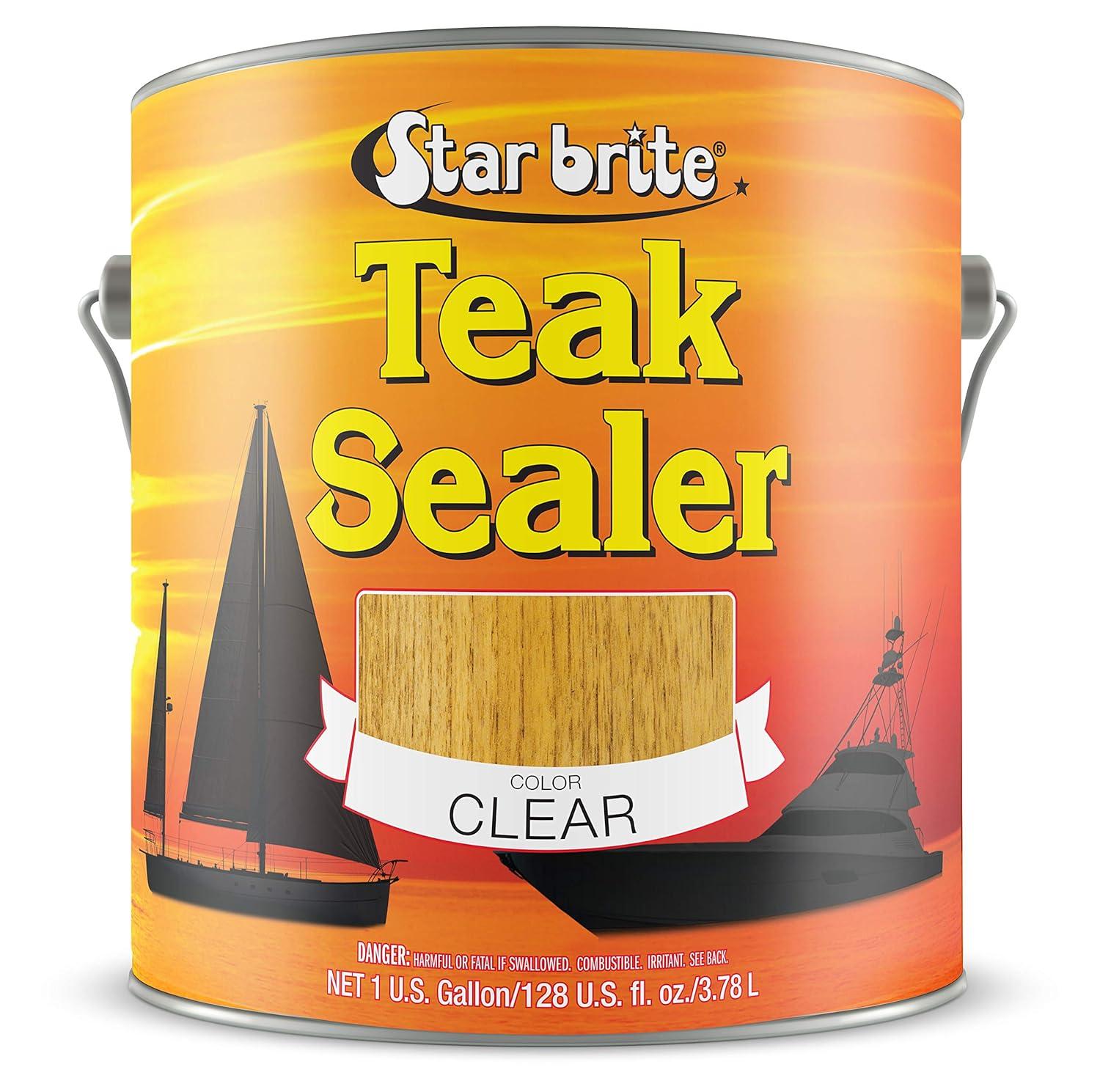 image:imageSTAR BRITE Teak Sealer No Drip No Splash Formula OneCoat Durable Protection for All Fine Woods Perfect for Outdoor Furniture amp Marine Use Classic Teak 32 OZ 088032Clear