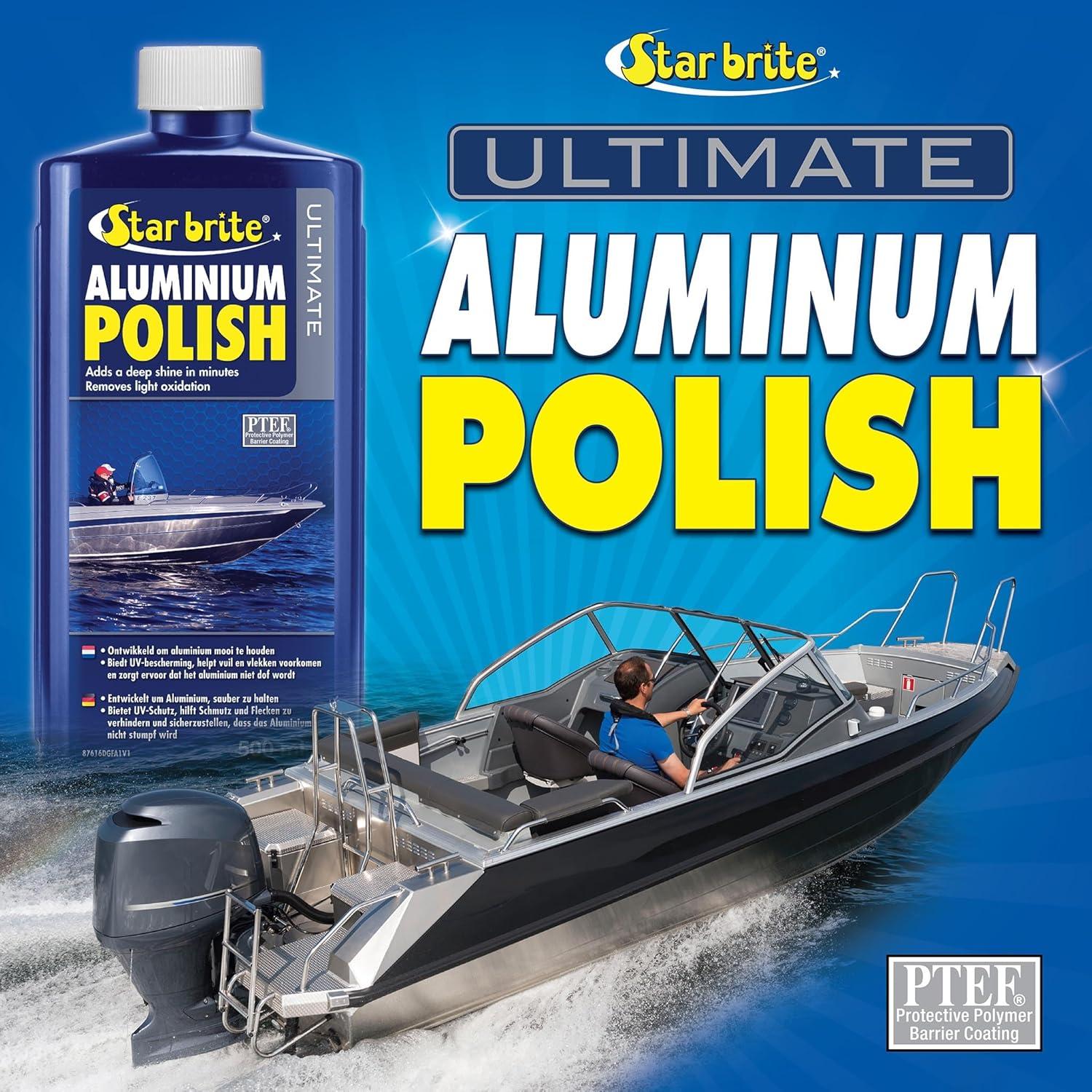 image:imageSTAR BRITE Ultimate Aluminum Polish Adds a Deep Protective Shine Removes Light Oxidation and Helps Preserve Restored Finishes Marine Grade for Pontoons Jon Boats amp Canoes