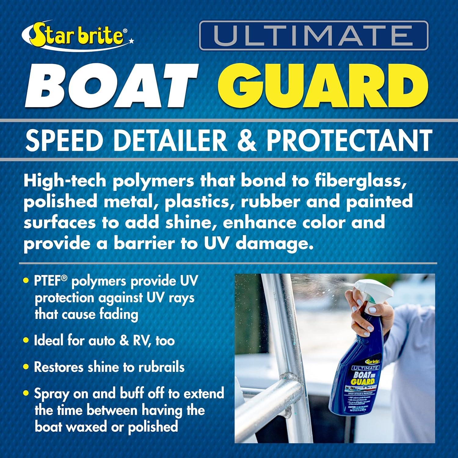 image:imageSTAR BRITE Ultimate Boat Guard Speed Detailer amp Protectant Spray HighGloss UV Protection for Marine Surfaces Easy Spray On Wipe Off Formula22 oz