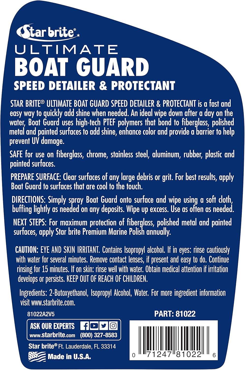 image:imageSTAR BRITE Ultimate Boat Guard Speed Detailer amp Protectant Spray HighGloss UV Protection for Marine Surfaces Easy Spray On Wipe Off Formula22 oz
