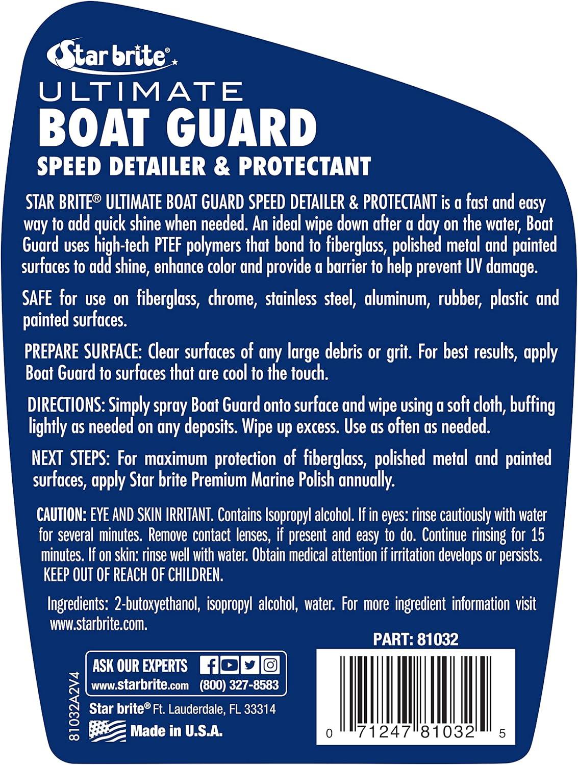 image:imageSTAR BRITE Ultimate Boat Guard Speed Detailer amp Protectant Spray HighGloss UV Protection for Marine Surfaces Easy Spray On Wipe Off Formula32 oz