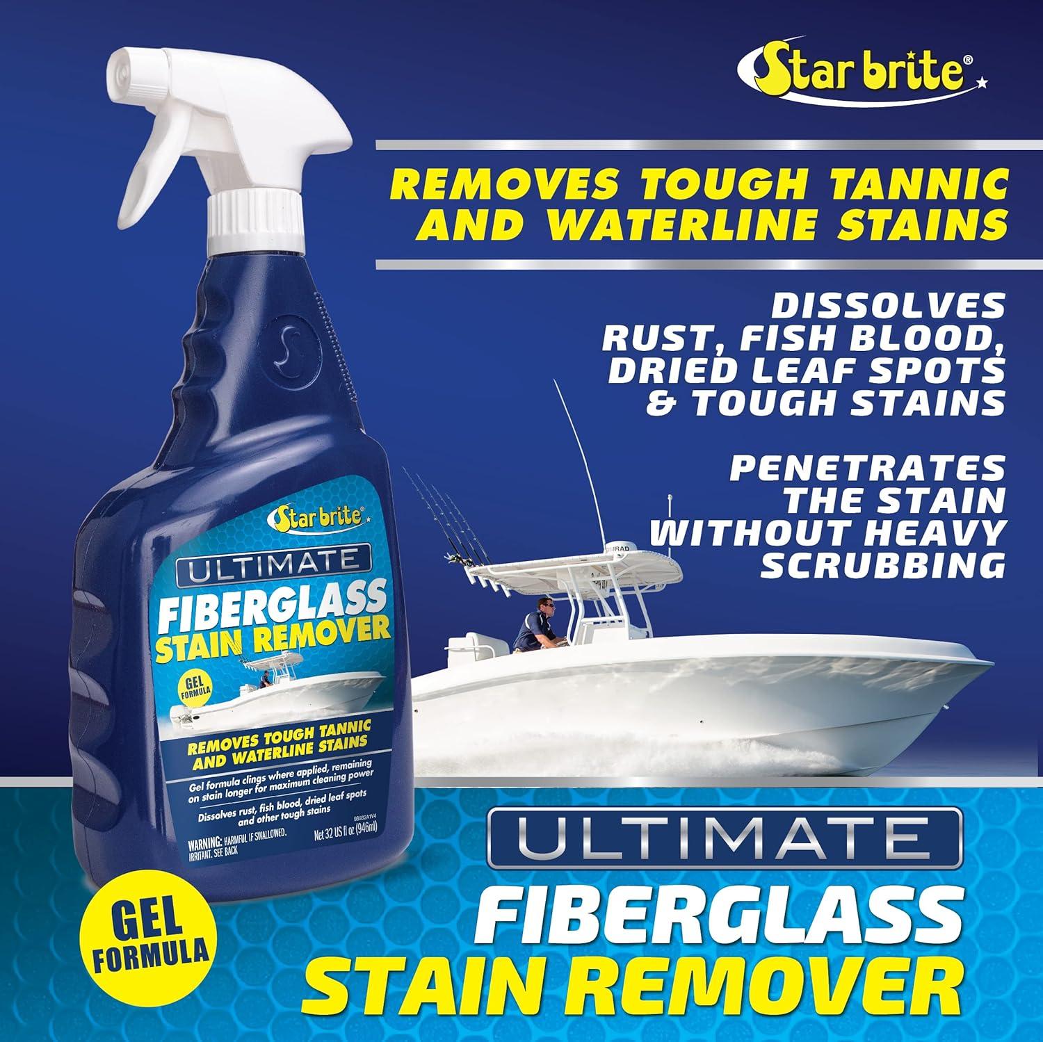 image:imageSTAR BRITE Ultimate Fiberglass Stain Remover EasytoUse Marine Grade Solution to Eliminate Tough Rust Leaf amp Waterline Stains for Boats and More Maximum Cleaning Power Gel Spray32 Oz Gel Spray