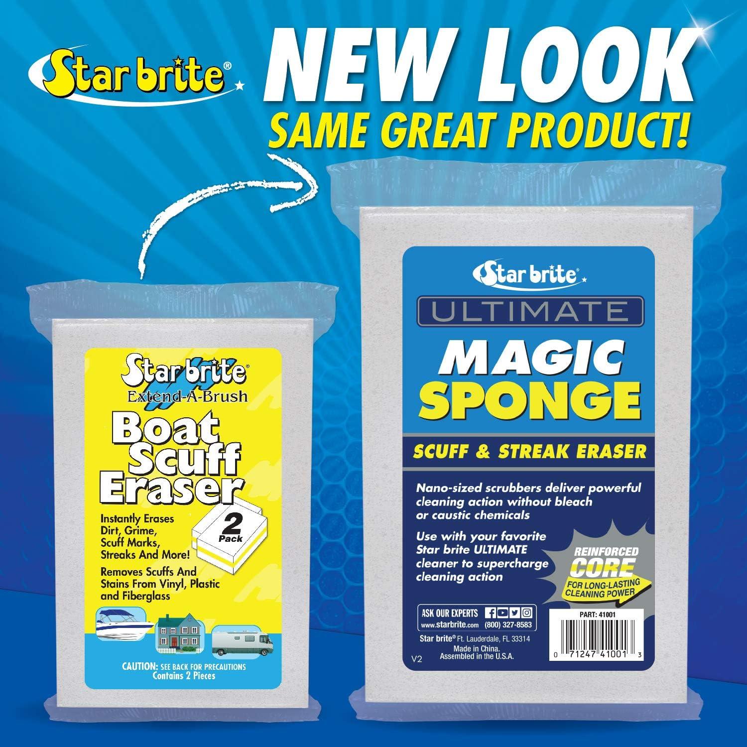 image:imageSTAR BRITE Ultimate Magic Sponge Boat Scuff Eraser Melamine Scrubber with Reinforced Core 2 Pack 041000Magic Sponge Eraser 2 Pk