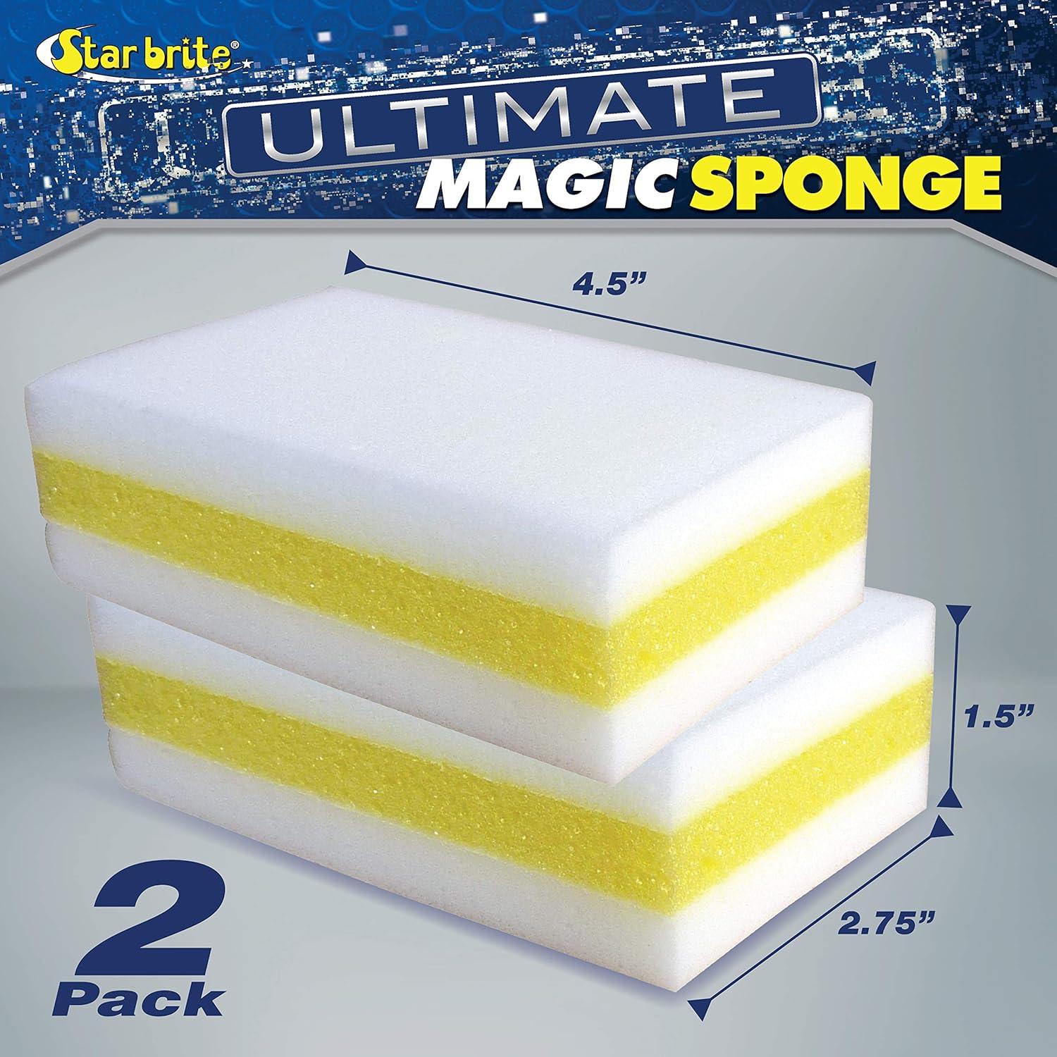 image:imageSTAR BRITE Ultimate Magic Sponge Boat Scuff Eraser Melamine Scrubber with Reinforced Core 2 Pack 041000Magic Sponge Eraser 2 Pk
