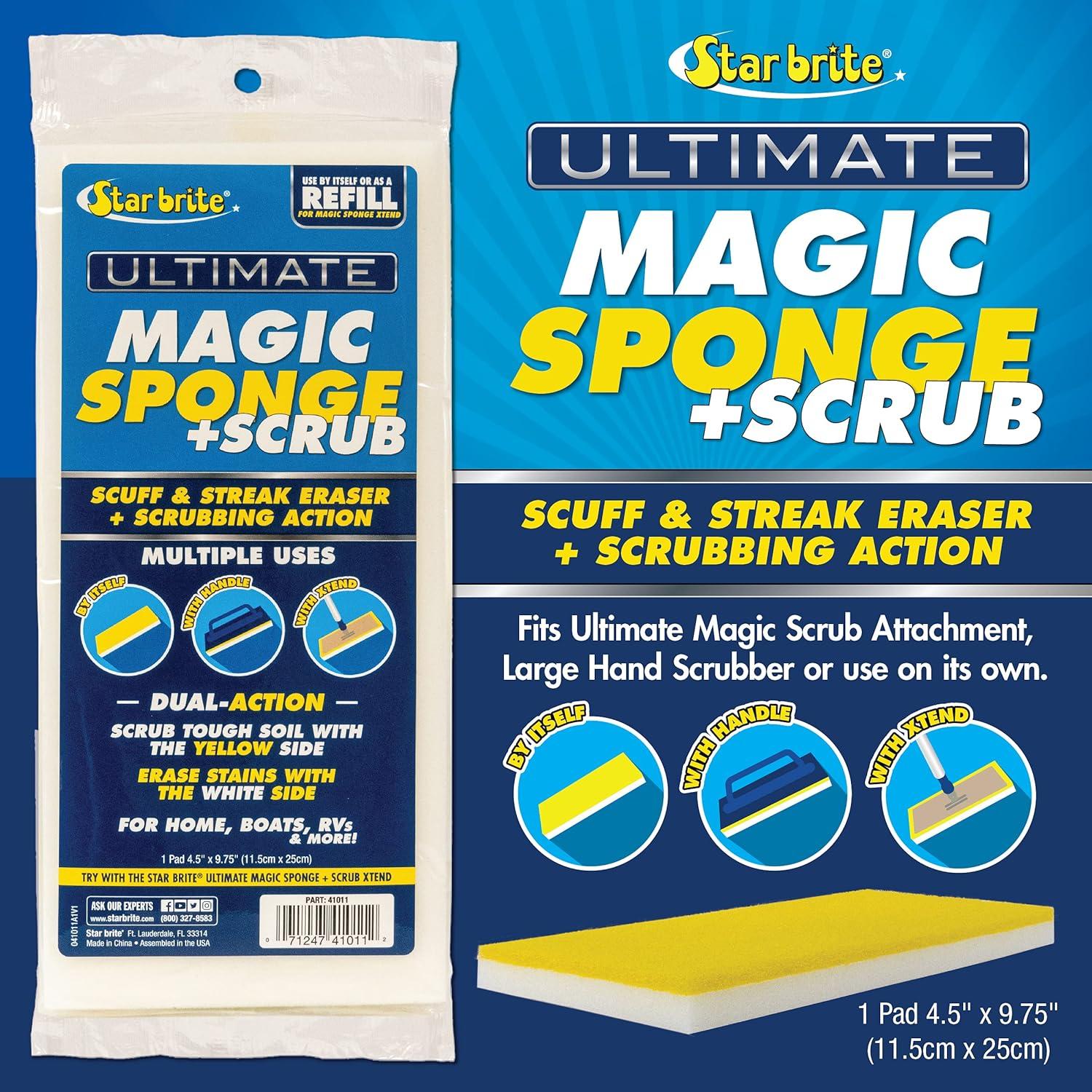 image:imageSTAR BRITE Ultimate Magic Sponge Boat Scuff Eraser Melamine Scrubber with Reinforced Core 2 Pack 041000Magic Sponge Scrub Pad