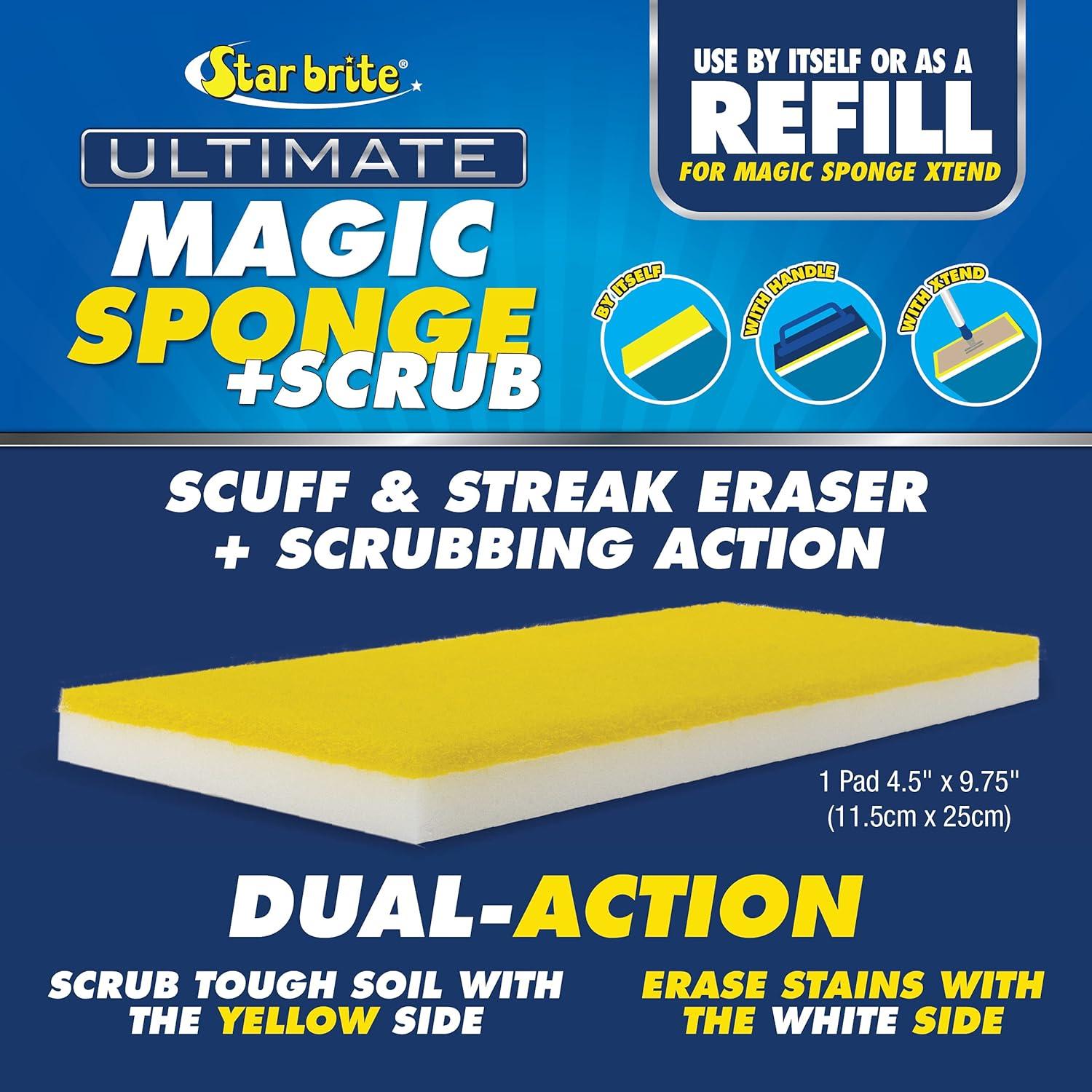 image:imageSTAR BRITE Ultimate Magic Sponge Boat Scuff Eraser Melamine Scrubber with Reinforced Core 2 Pack 041000Magic Sponge Scrub Pad