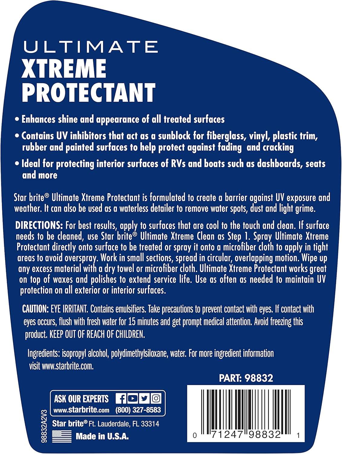 image:imageSTAR BRITE Ultimate Xtreme Protectant Superior UV Protection for Fiberglass Vinyl Plastic Rubber and Leather NonGreasy AntiStatic Finish 32 OZ 098832