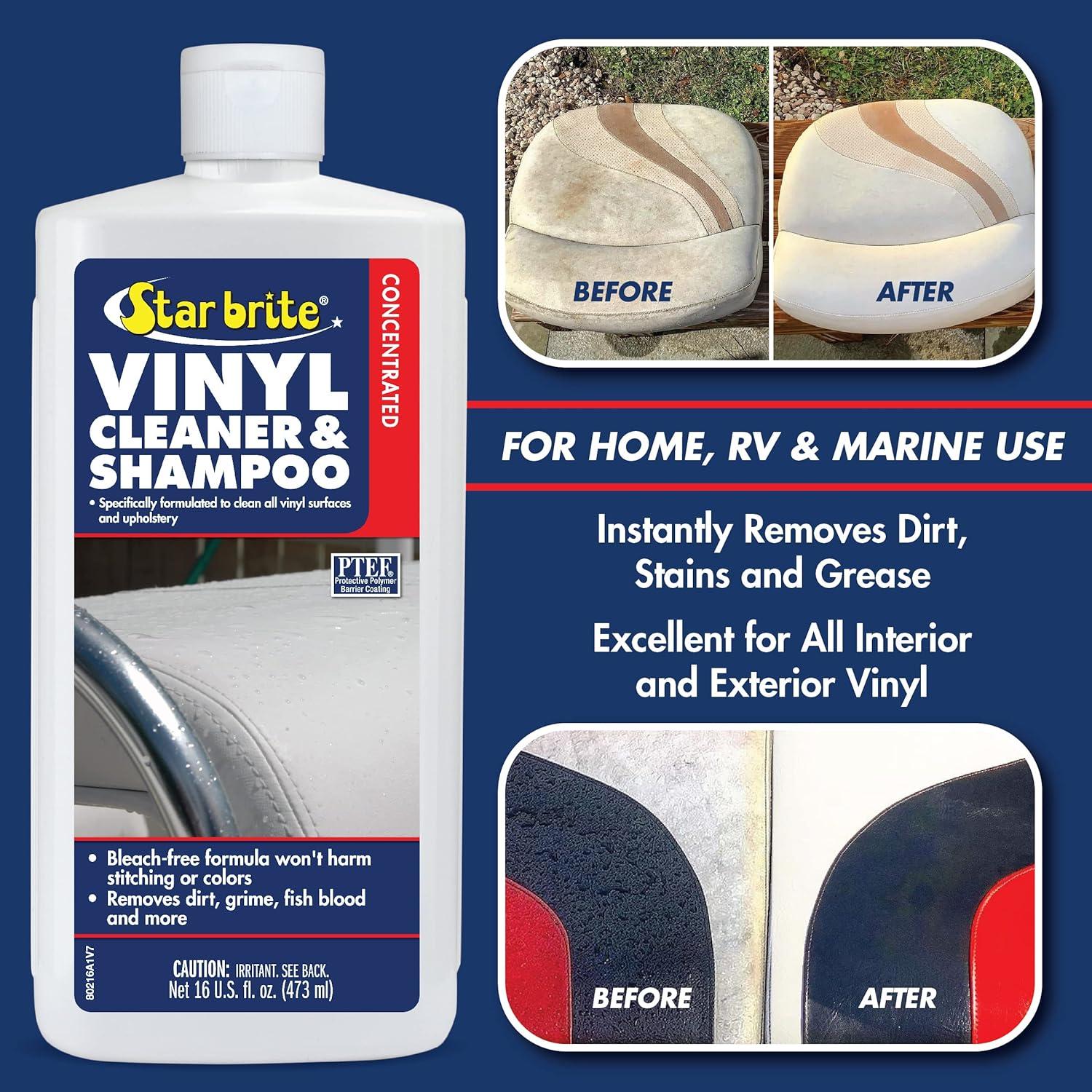 image:imageSTAR BRITE Vinyl Cleaner Polish amp Protectant Clean Renew Brighten amp Protect All Vinyl Surfaces Marine Grade Shampoo Polish amp UV ProtectionConcentrated Cleaner