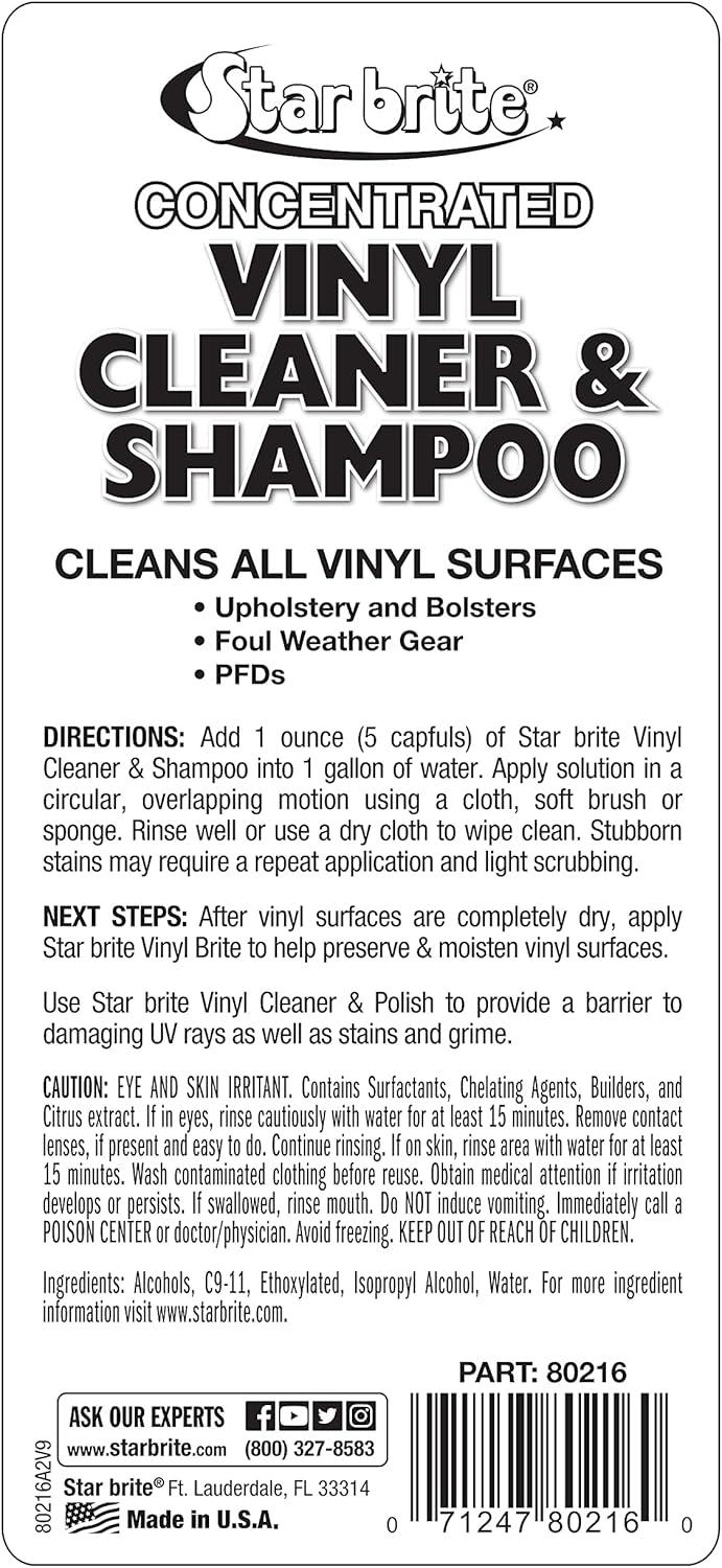 image:imageSTAR BRITE Vinyl Cleaner Polish amp Protectant Clean Renew Brighten amp Protect All Vinyl Surfaces Marine Grade Shampoo Polish amp UV ProtectionConcentrated Cleaner