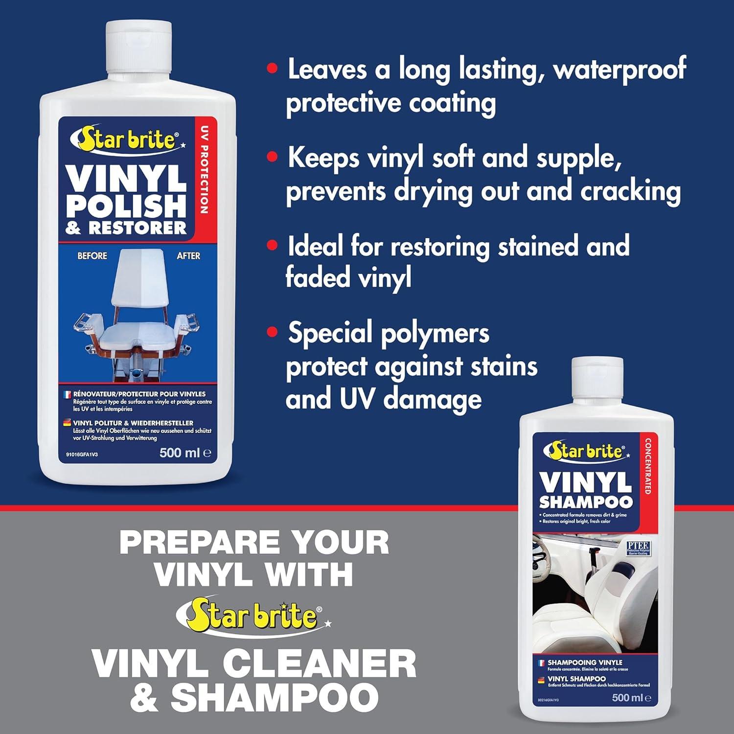 image:imageSTAR BRITE Vinyl Cleaner Polish amp Protectant Clean Renew Brighten amp Protect All Vinyl Surfaces Marine Grade Shampoo Polish amp UV ProtectionPolish Protectant