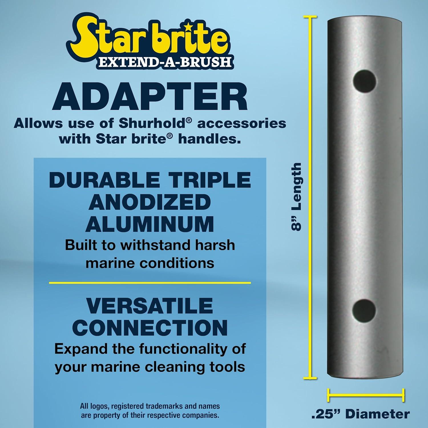 image:imageStar Brite Brush amp Handle Adapters for Shurhold amp Threaded AttachmentsStar brite Handle to Shurhold Brush