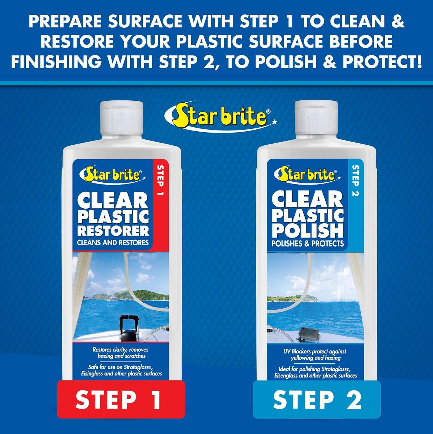 image:imageStar Brite Clear Plastic RestorerStep 2 Clear Plastic Polish
