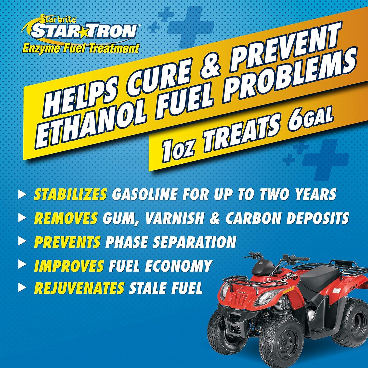 image:imageStar Tron Enzyme Fuel Treatment Small Engine Formula Gas Additive Rejuvenates amp Stabilizes Old Gasoline Cures amp Prevents Ethanol Problems1 ozPack of 12