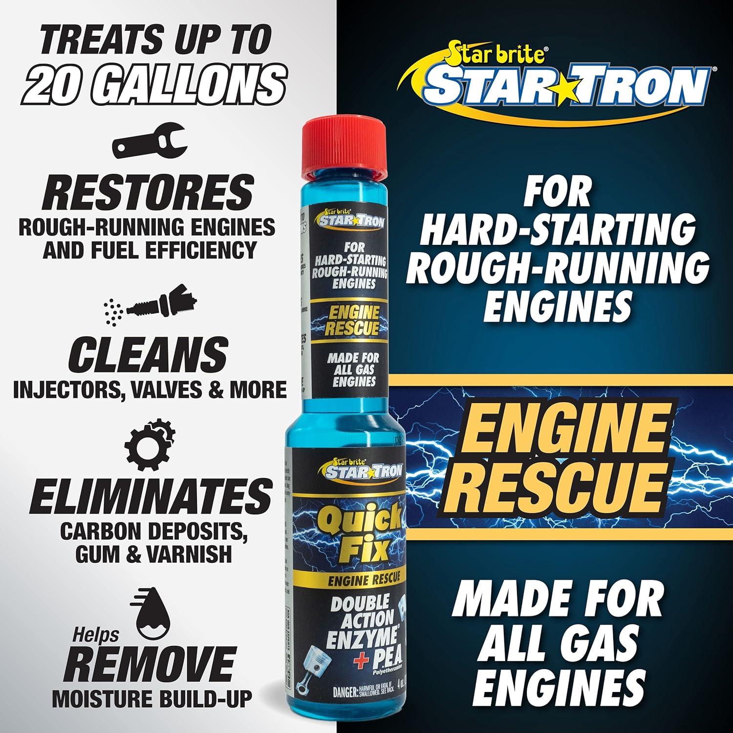 image:imageStar Tron Quick Fix Engine Rescue Double Action PEA Polyetheramine Enzyme Technology for All Gas Engines