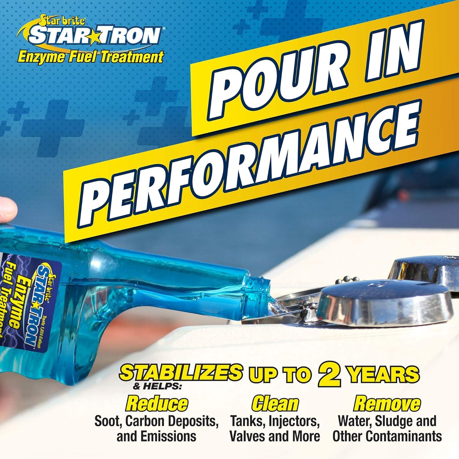 image:imageStar Tron Super Concentrated Diesel Formula Enzyme Fuel Treatment for Enhanced Engine Performance 1 Oz Treats 32 Gallons Stabilize amp Rejuvenate Diesel Biodiesel amp All Regular Gasoline128 Oz Treats 4096 Gallons