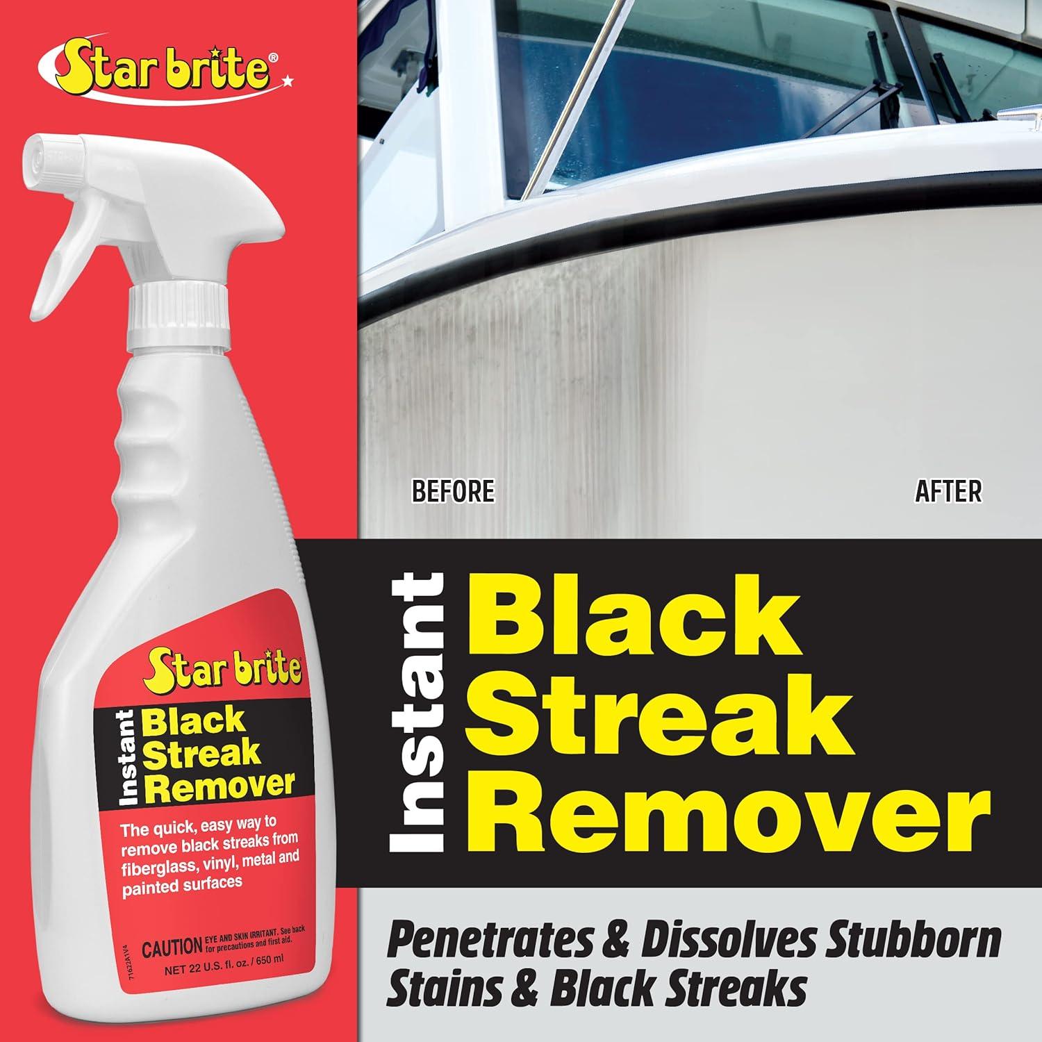 image:imageStar brite Instant Black Streak Remover Dissolve Grease Oil Smoke amp Exhaust Stains on Fiberglass Vinyl Metal Plastic amp Painted Surfaces Spray On Wipe Off128 Oz Gallon