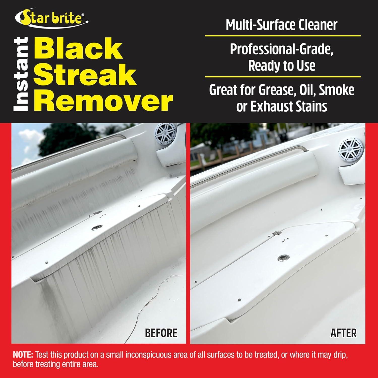 image:imageStar brite Instant Black Streak Remover Dissolve Grease Oil Smoke amp Exhaust Stains on Fiberglass Vinyl Metal Plastic amp Painted Surfaces Spray On Wipe Off22 oz Spray
