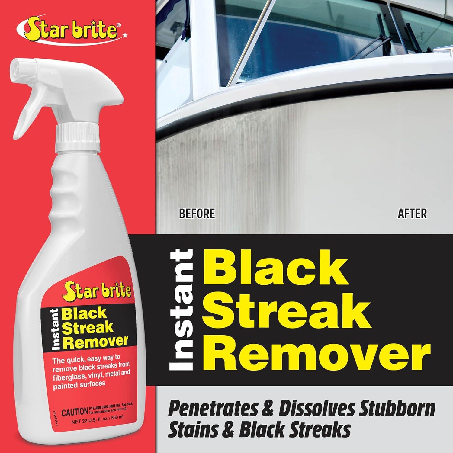 image:imageStar brite Instant Black Streak Remover Dissolve Grease Oil Smoke amp Exhaust Stains on Fiberglass Vinyl Metal Plastic amp Painted Surfaces Spray On Wipe Off22 oz Spray