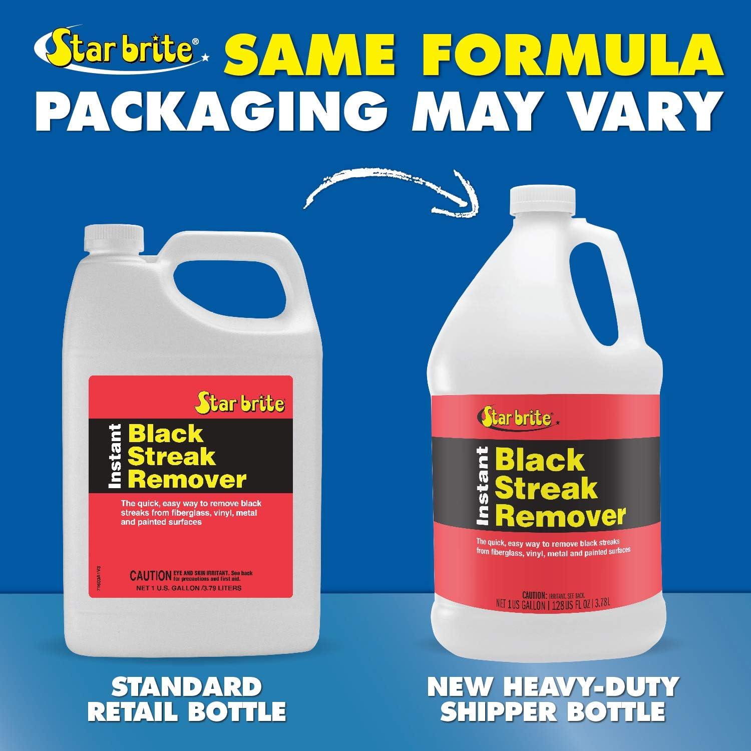 image:imageStar brite Instant Black Streak Remover Dissolve Grease Oil Smoke amp Exhaust Stains on Fiberglass Vinyl Metal Plastic amp Painted Surfaces Spray On Wipe Off128 Oz Gallon
