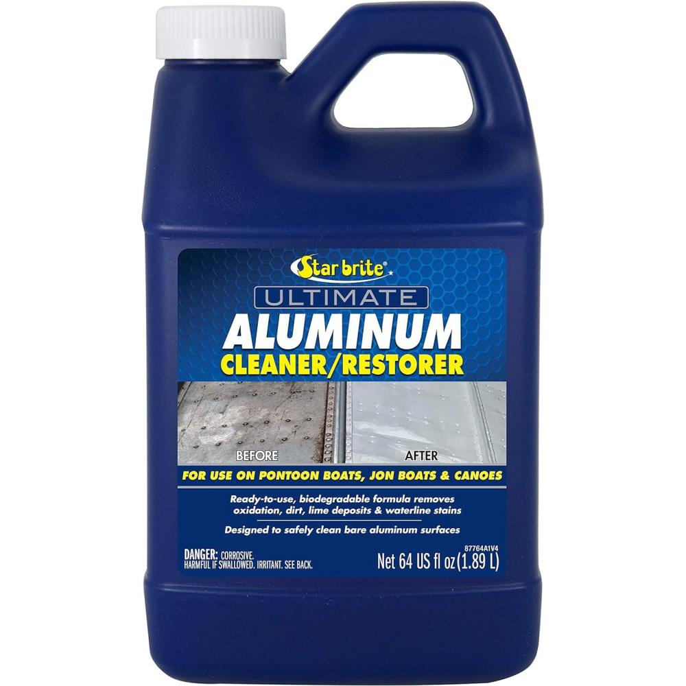 image:imageSTAR BRITE 87764 Ultimate Aluminum Cleaner amp Restorer Safely Clean Pontoon Boats Jon Boats amp Canoes 64 oz64 Oz No Sprayer