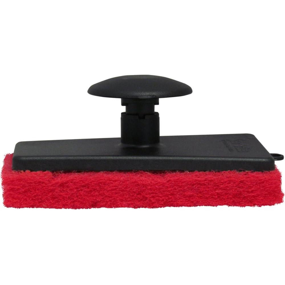 image:imageSTAR BRITE AllPurpose Medium Red Scrubber Pad Available in Medium Fine amp Coarse Textures with Ergonomic Handle for Boats Teak and Outdoor Cleaning 040021POne Size Pack of 6