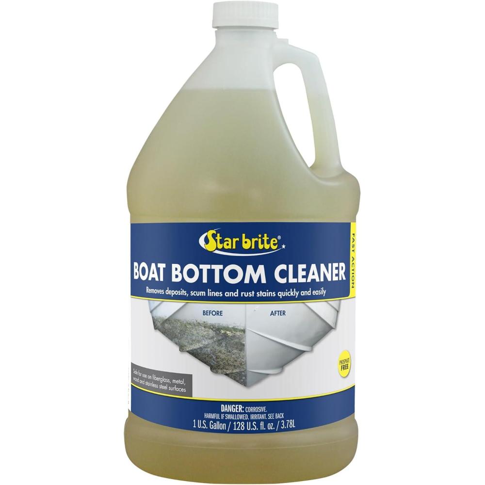 image:imageSTAR BRITE Heavy Duty Boat Bottom Cleaner Remove Tough Deposits Scum Lines amp Rust Stains Quickly amp Easily from Boat Hull Safe for Fiberglass Wood Iron amp Painted Surface1 Gallon