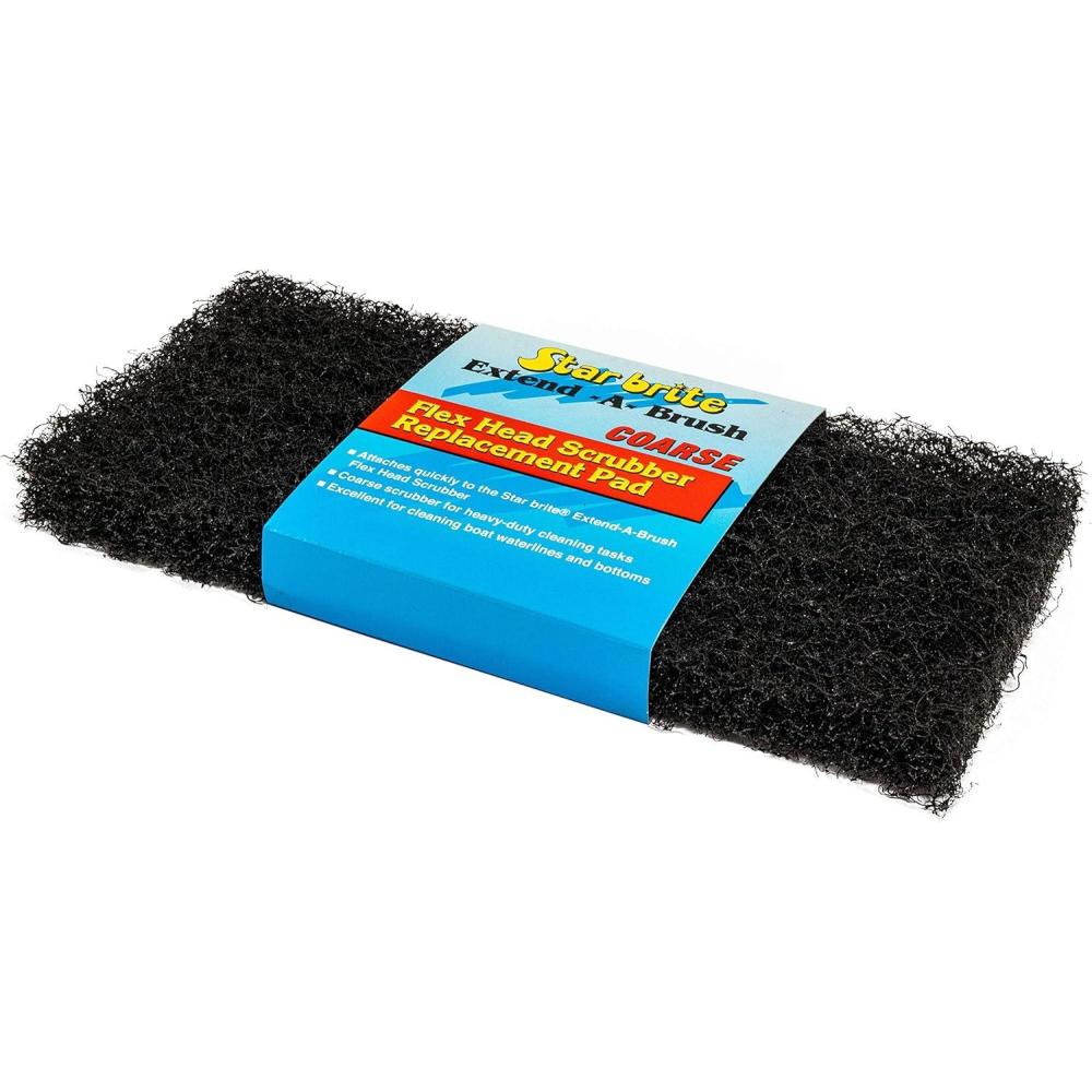 image:imageSTAR BRITE Large Scrub Pad with Flexible Head Scrubber Medium Texture Red Attach to Extension Handle for an Extra 310 of Reach 040124Black Scrubber Coarse