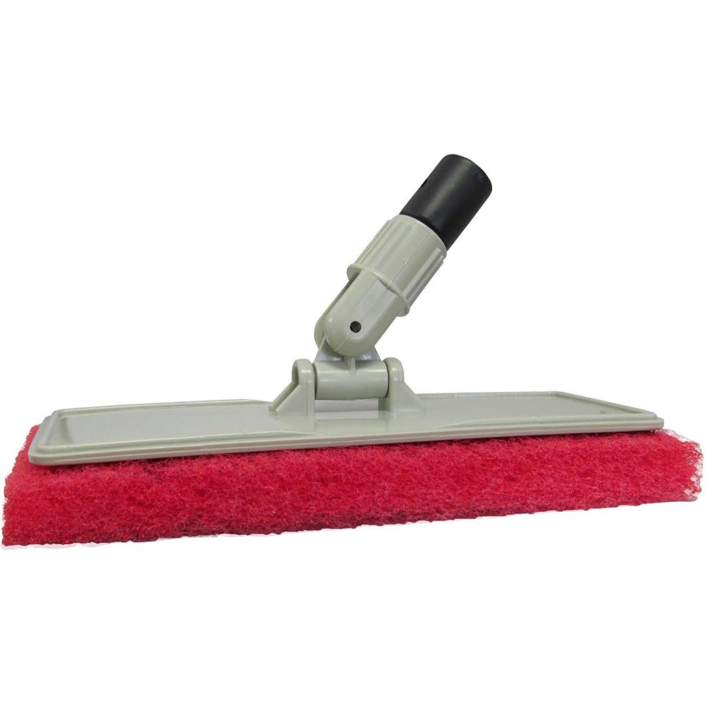 image:imageSTAR BRITE Large Scrub Pad with Flexible Head Scrubber Medium Texture Red Attach to Extension Handle for an Extra 310 of Reach 040124Flex Head Scrubber WRed Pad
