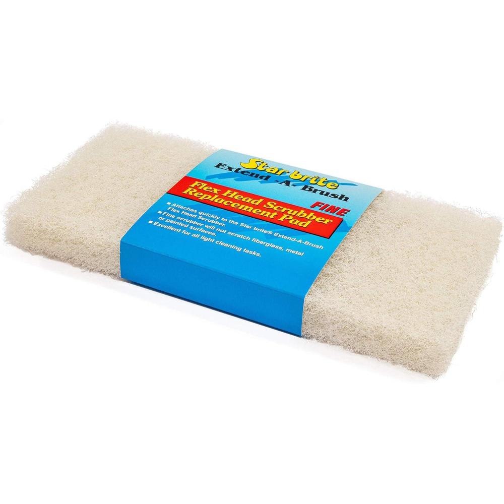 image:imageSTAR BRITE Large Scrub Pad with Flexible Head Scrubber Medium Texture Red Attach to Extension Handle for an Extra 310 of Reach 040124White Scrubber Fine