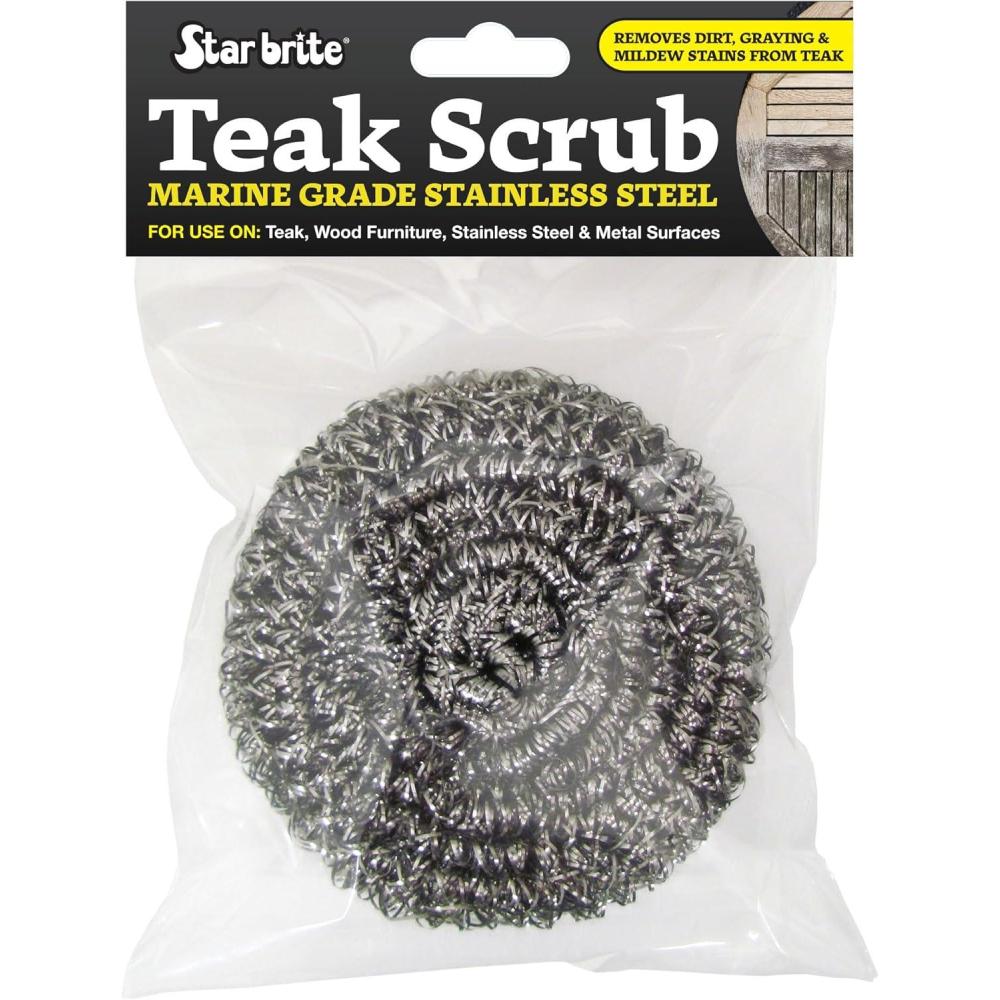 image:imageSTAR BRITE MarineGrade Stainless Steel Scrub Scouring Pad Scrubber Refinish Wood Furniture amp Boat Teak1 unit