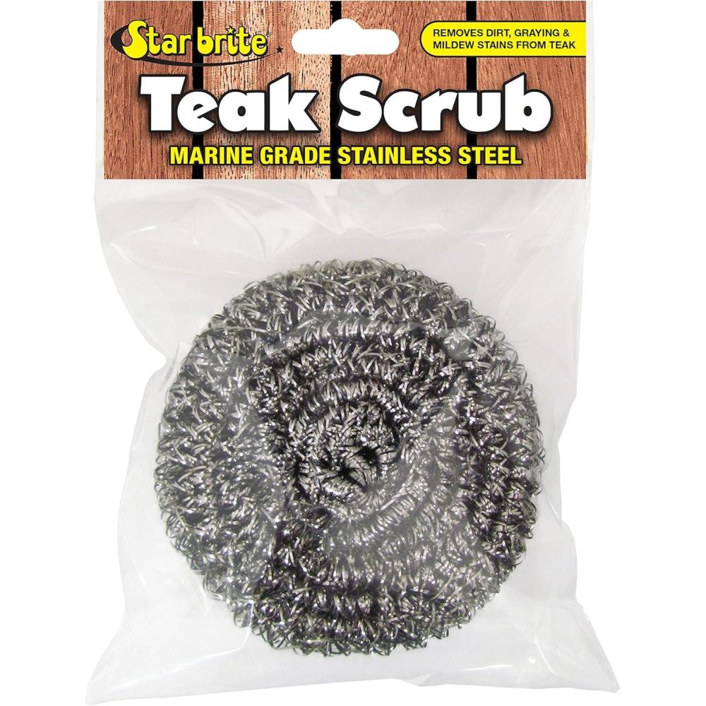 image:imageSTAR BRITE MarineGrade Stainless Steel Scrub Scouring Pad Scrubber Refinish Wood Furniture amp Boat TeakPack of 12