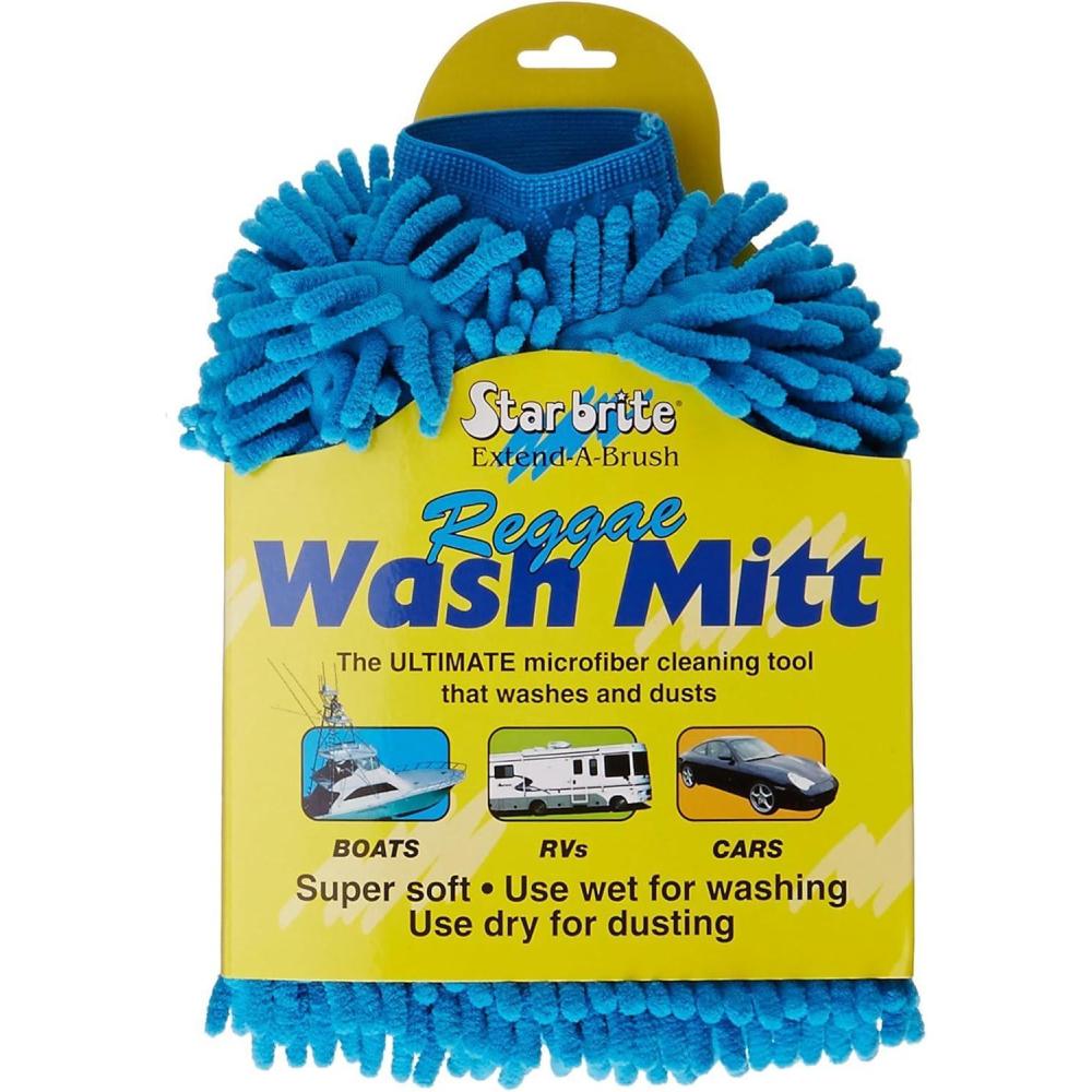 image:imageSTAR BRITE Microfiber Reggae Wash Mitt Blue 040105