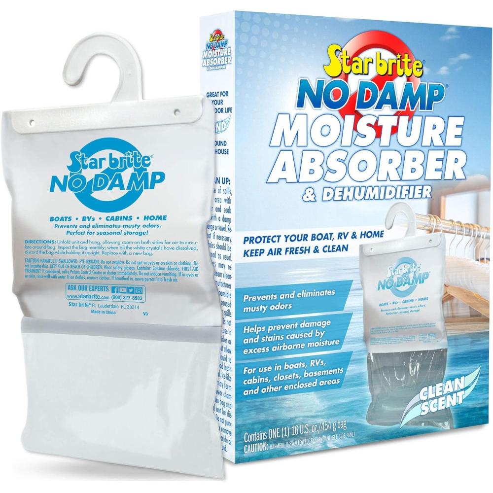 image:imageSTAR BRITE No Damp Moisture Absorber amp Dehumidifier Simple Portable Humidity Control for Boats RVs Seasonal Homes amp More Prevent Musty Odor amp Moisture Damage16 Hanging Bag