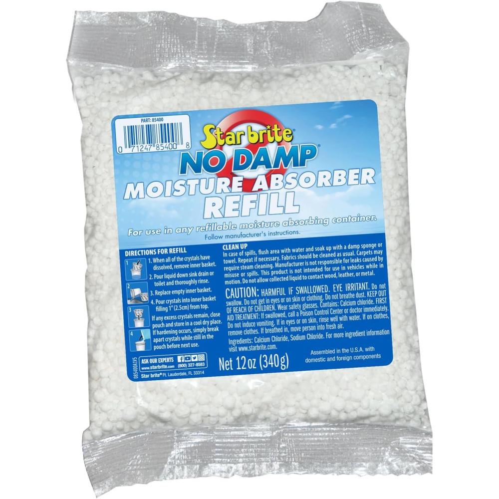 image:imageSTAR BRITE No Damp Moisture Absorber amp Dehumidifier Simple Portable Humidity Control for Boats RVs Seasonal Homes amp More Prevent Musty Odor amp Moisture Damage12 OZ Refill