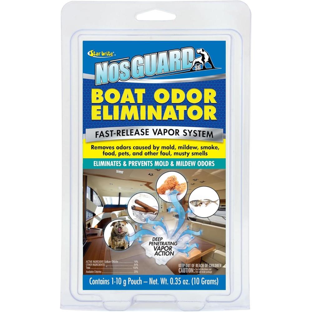 image:imageSTAR BRITE NosGUARD SG Boat Odor Eliminator FastRelease Vapor System Removes Mold and Mildew Stains Smoke Food and Pet Odors Deep Penetrating Cabin Deodorizer for Marine InteriorsBoat Odor Eliminator