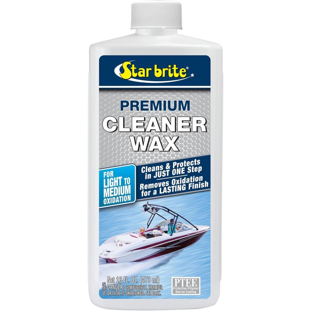 image:imageSTAR BRITE OneStep Cleaner Wax with UV Protection Removes Chalk amp Oxidation from Fiberglass Metals amp Painted Surfaces16 Ounce