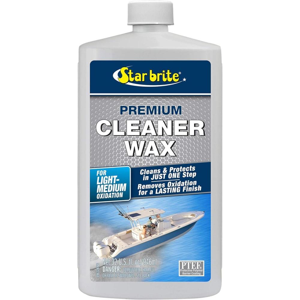 image:imageSTAR BRITE OneStep Cleaner Wax with UV Protection Removes Chalk amp Oxidation from Fiberglass Metals amp Painted Surfaces32 Ounce
