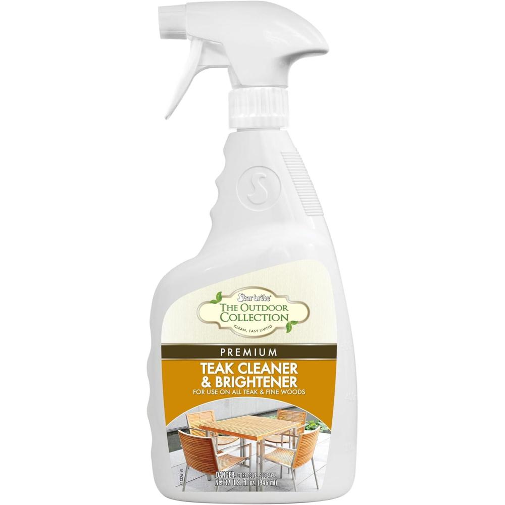 image:imageSTAR BRITE Outdoor Collection Teak Cleaner amp Brightener OneStep Teak Restorer Renew Clean amp Brighten Weathered Gray Teak Prepares Wood for Oiling or Refinishing 16 OZ 5241632 OZ Cleaner