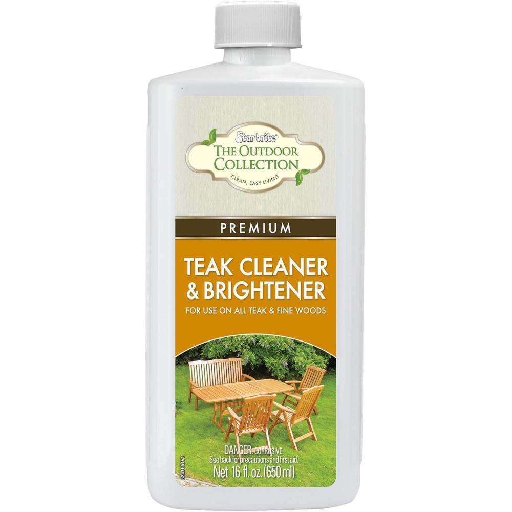 image:imageSTAR BRITE Outdoor Collection Teak Cleaner amp Brightener OneStep Teak Restorer Renew Clean amp Brighten Weathered Gray Teak Prepares Wood for Oiling or Refinishing 16 OZ 5241616 OZ Cleaner