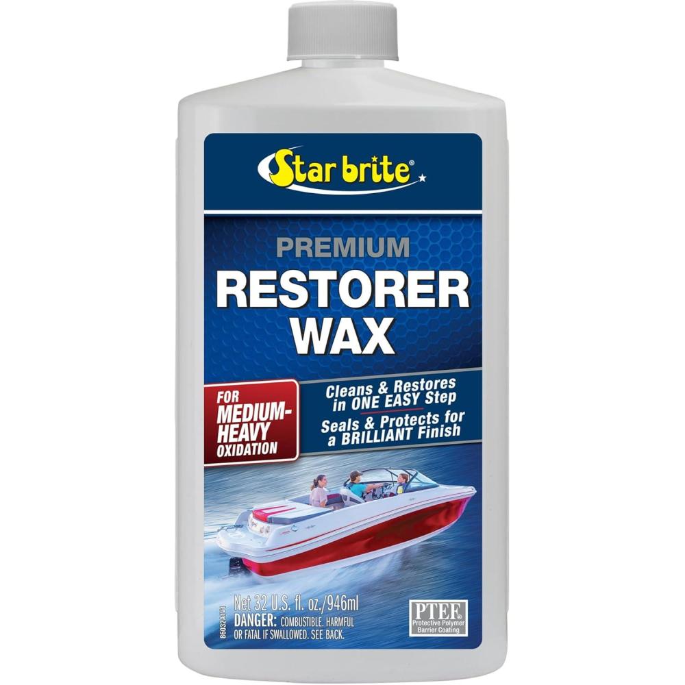 image:imageSTAR BRITE Premium Restorer Wax For Medium to Heavy Oxidation Cleans amp Restores in One Easy Step Seals amp Protects for a Brilliant Finish32 Ounce